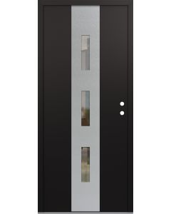 DIAMOND A7 36" X 96" BLACK/BLACK CLEAR GLASS PANEL STAINLESS STEEL LHI