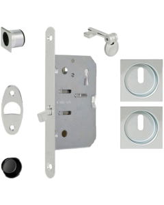 AGB B039645034 KIT M FOR SLIDING DOOR SLAB MATT CHROME