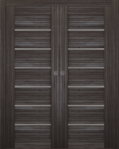 Alba Gray Oak Double pocket doors