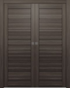 Alda Gray Oak Double pocket doors