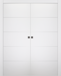 Arvika Polar White Double pocket doors