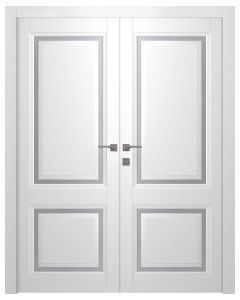 Aurum 2 Vetro Polar White Double doors