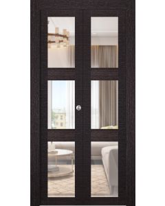 Avanti 3 Lite Clear Vetro Black Apricot Bi-folding doors