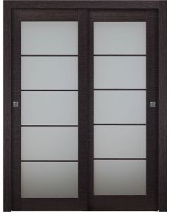 Avanti 5 Lite Vetro Black Apricot Bypass doors