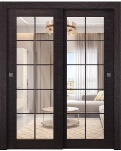 Avanti 10 Lite Clear Vetro Black Apricot Bypass doors
