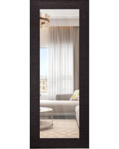 DOOR SLAB AVANTI 207 CLEAR VETRO BLACK APRICOT 18" X 80" X 1 3/4" TEMPERED CLEAR GLASS