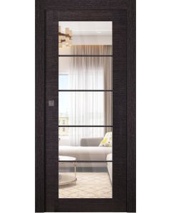 Avanti 5 Lite Clear Vetro Black Apricot Pocket doors