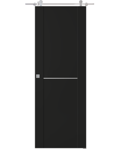 Avon 01 1H Black Matte Barn doors