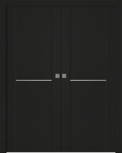 Avon 01 1H Black Matte Double pocket doors