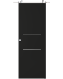 Avon 01 2H Black Matte Barn doors