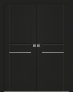 Avon 01 2Hn Black Matte Double pocket doors