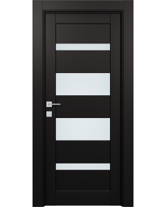 DOOR SLAB AVON 07-01 VETRO BLACK MATTE 18" X 80" X 1 3/4"