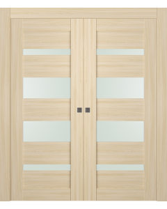 Avon 07-01 Vetro Loire Ash Double pocket doors
