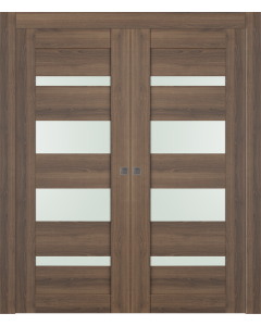 Avon 07-01 Vetro Pecan Nutwood Double pocket doors
