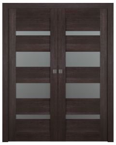 Avon 07-01 Vetro Veralinga Oak Double pocket doors
