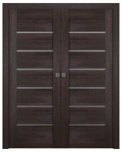 Avon 07-02 Vetro Veralinga Oak Double pocket doors