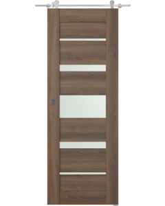 Avon 07-03 Vetro Pecan Nutwood Barn doors