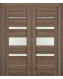 Avon 07-03 Vetro Pecan Nutwood Double pocket doors