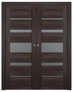 Avon 07-03 Vetro Veralinga Oak Double pocket doors