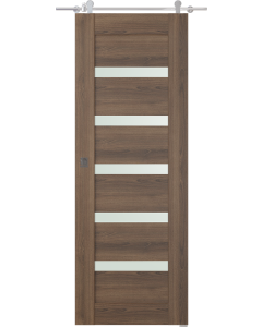 Avon 07-04 Vetro Pecan Nutwood Barn doors