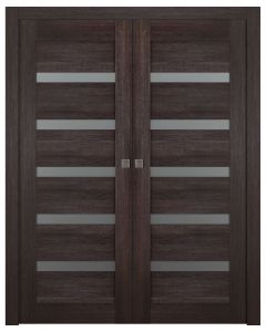 Avon 07-04 Vetro Veralinga Oak Double pocket doors