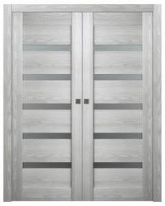 Avon 07-04 Vetro Ribeira Ash Double pocket doors
