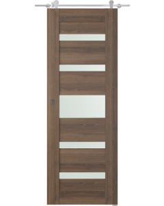 Avon 07-05 Vetro Pecan Nutwood Barn doors