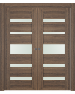 Avon 07-05 Vetro Pecan Nutwood Double pocket doors