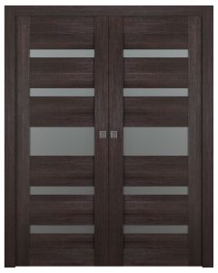 Avon 07-05 Vetro Veralinga Oak Double pocket doors
