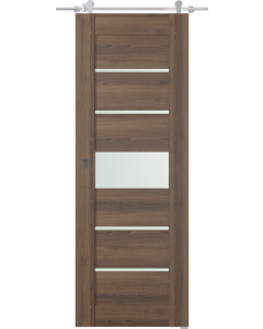 Avon 07-06 Vetro Pecan Nutwood Barn doors