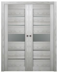 Avon 07-06 Vetro Ribeira Ash Double pocket doors