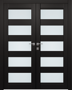 Avon 07-07 Vetro Black Matte Double doors
