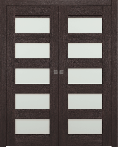 Avon 07-07 Vetro Veralinga Oak Double pocket doors