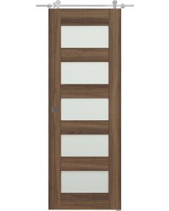 Avon 07-07 Vetro Pecan Nutwood Barn doors