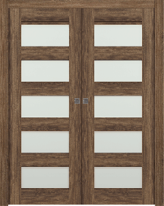 Avon 07-07 Vetro Pecan Nutwood Double pocket doors