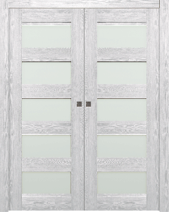 Avon 07-07 Vetro Ribeira Ash Double pocket doors