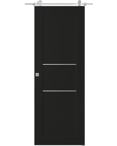 Avon 07 2H Black Matte Barn doors
