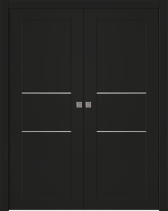 Avon 07 2H Black Matte Double pocket doors