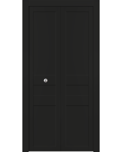 Avon 07 2R Black Matte Bi-folding doors