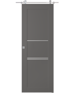 Avon 07 3H Gray Matte Barn doors