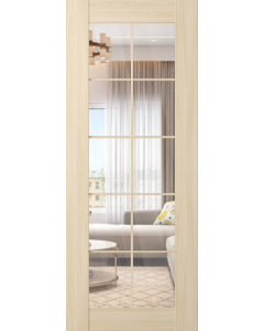 DOOR SLAB AVON 10 LITE CLEAR LOIRE ASH 24" X 92 1/2" X 1 3/4" TEMPERED CLEAR GLASS