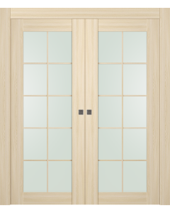 Avon 10 Lite Vetro Loire Ash Double pocket doors