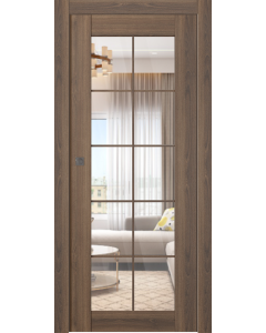 Avon 10 Lite Clear Pecan Nutwood Pocket doors