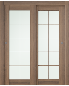Avon 10 Lite Vetro Pecan Nutwood Bypass doors