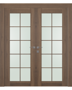 Avon 10 Lite Vetro Pecan Nutwood Double doors