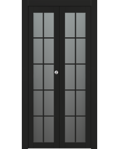 Avon 10 Lite Vetro Black Matte Bi-folding doors