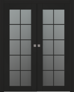 Avon 10 Lite Vetro Black Matte Double pocket doors