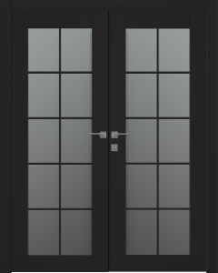 Avon 10 Lite Vetro Black Matte Double doors