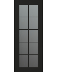 DOOR SLAB AVON 10 LITE VETRO BLACK MATTE 36" X 84" X 1 3/4"