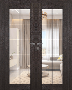 Avon 10 Lite Clear Veralinga Oak Double doors